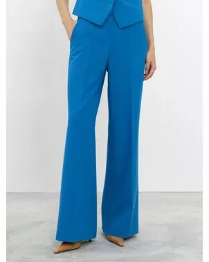 Прямые брюки из костюмной ткани васильковые от ByME 