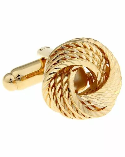 Запонки узелки золотистые - 150199 от  