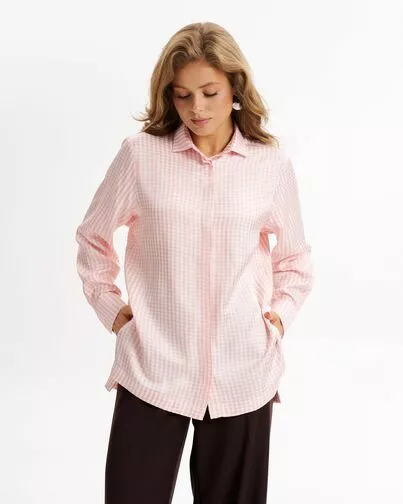 Женская рубашка из конопли и вискозы-9026 от byME 