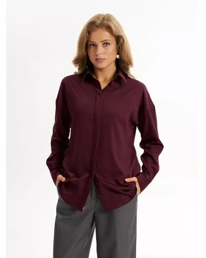 Женская рубашка  из бамбука  в оверсайз силуэте 9013 от byME 