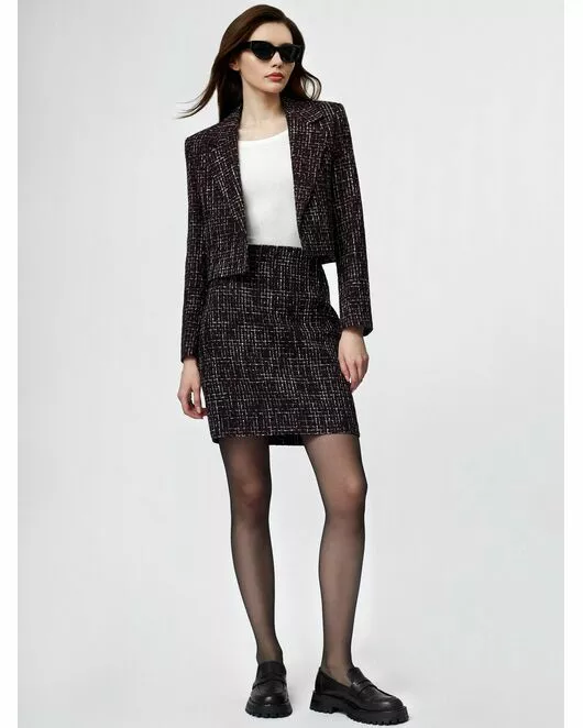 Юбка женская черно-бордовая от ByME 