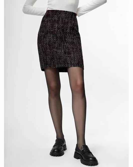 Юбка женская черно-бордовая от ByME 