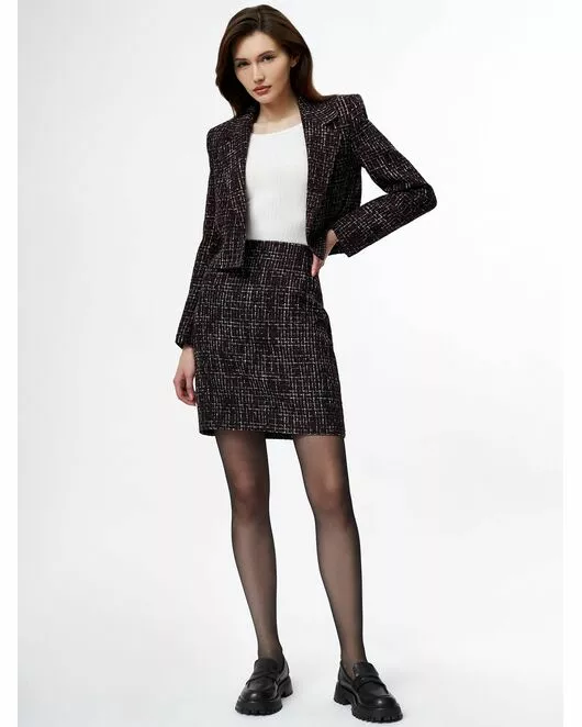 Юбка женская черно-бордовая от ByME 