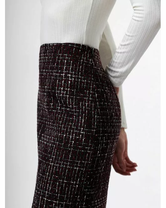 Юбка женская черно-бордовая от ByME 