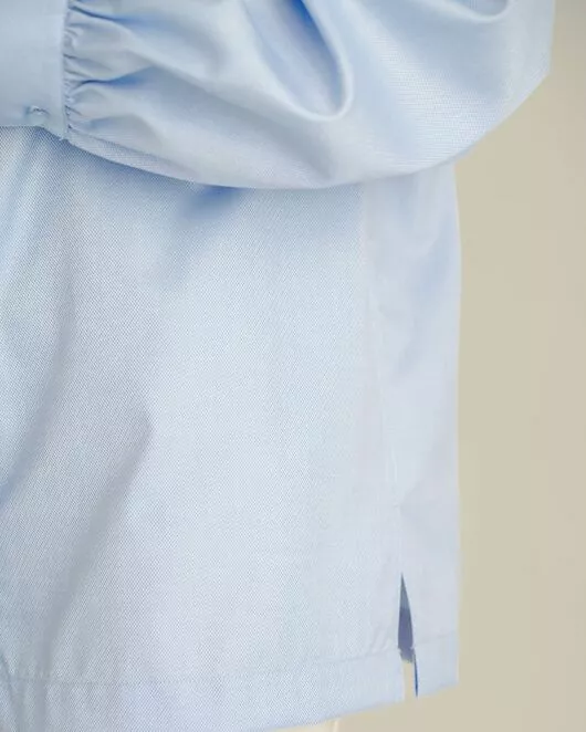 Женская рубашка под пуговицу в прямом силуэте голубая - 8523 от byME 