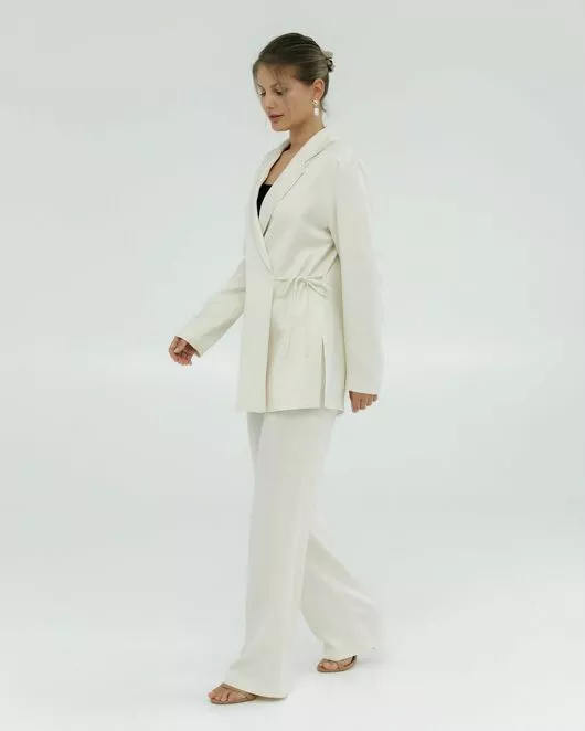 Жакет  кремовый из района-125077-cream от Luisa Wang 
