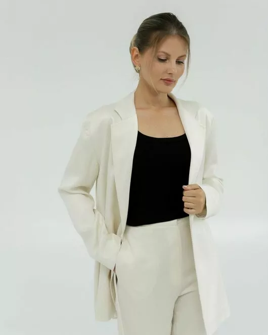 Жакет  кремовый из района-125077-cream от Luisa Wang 