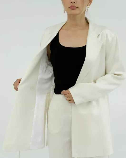 Жакет  кремовый из района-125077-cream от Luisa Wang 