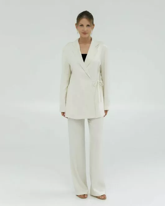 Жакет  кремовый из района-125077-cream от Luisa Wang 