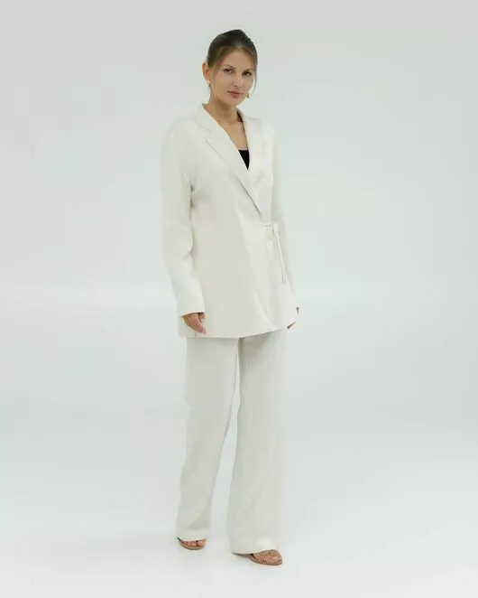 Жакет  кремовый из района-125077-cream от Luisa Wang 