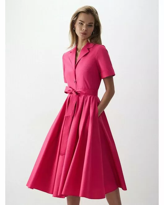 Платье-миди из хлопка от byME 