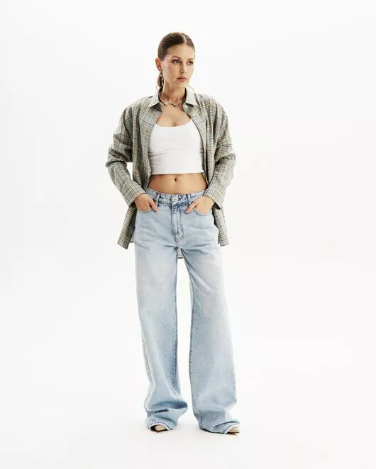 Джинсы женские голубые-32193-blue от  