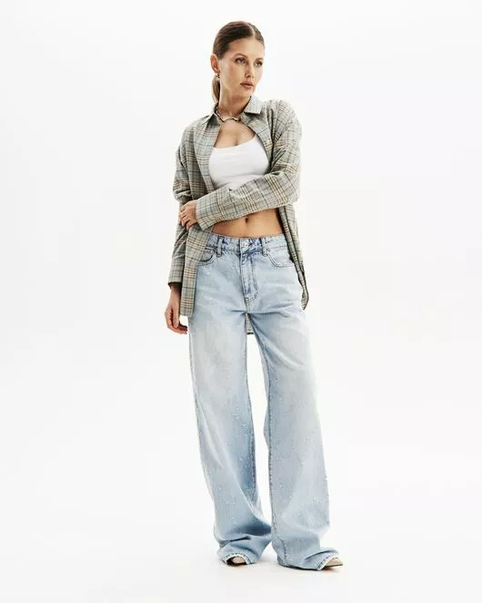 Джинсы женские голубые-32193-blue от  