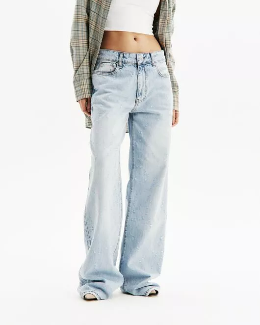 Джинсы женские голубые-32193-blue от  