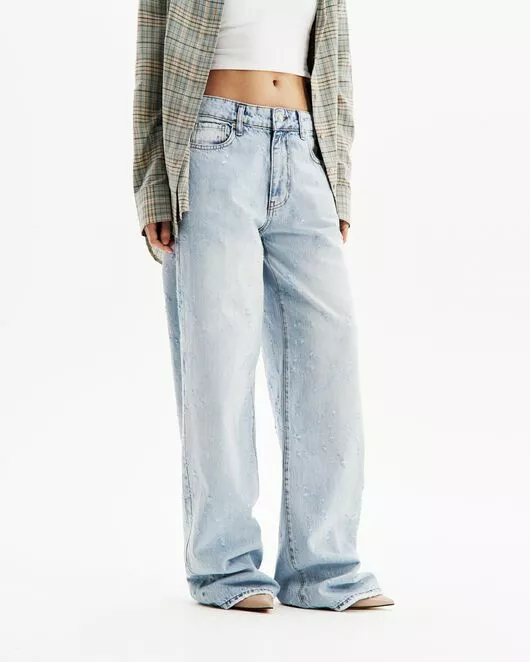 Джинсы женские голубые-32193-blue от  