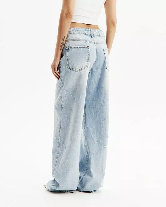 Джинсы женские голубые-32193-blue от  