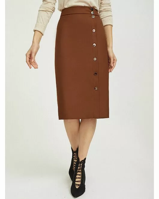 Юбка с шерстью коричневая от byME 