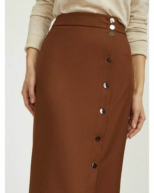 Юбка с шерстью коричневая от byME 