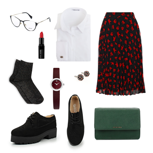 Белая женская рубашка под запонки 5108