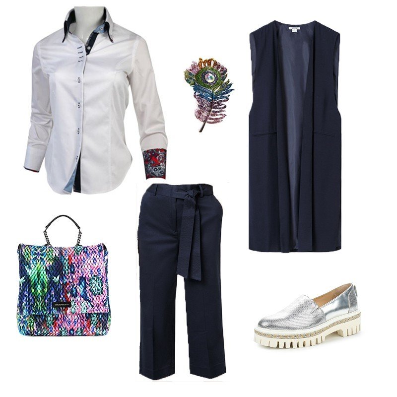 приталенную женская белая рубашка