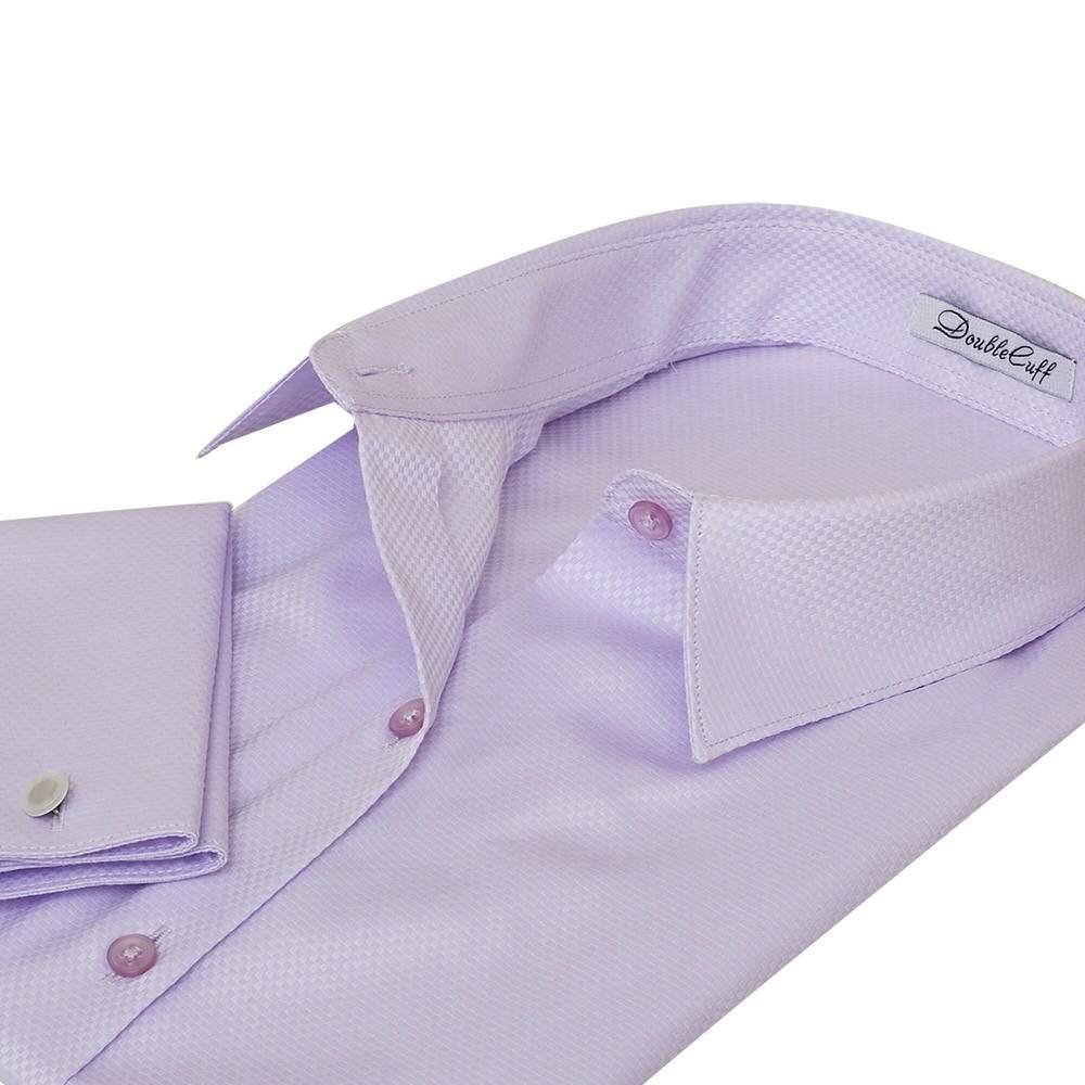 Женская рубашка под запонки фиолетовая Non-Iron - 7009 - интернет ...