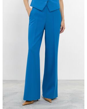 Прямые брюки из костюмной ткани васильковые от byME 