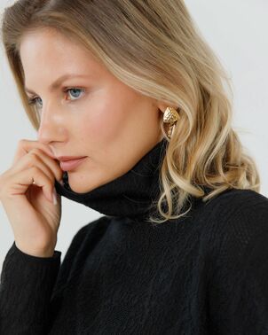 Джемпер из шерсти мериноса тонкой вязки черный фактурный от byME 