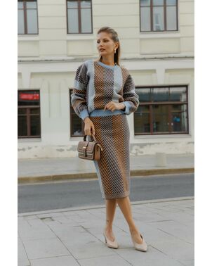 Трикотажная юбка в полоску от byME 