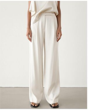 Женские брюки из вискозы белые-MS5306 от  