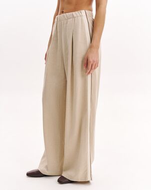 Женские брюки бежевые изо льна-32302 от  