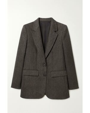 Жакет темно-серый в ёлочку с добавлением шерсти   LW-125021 от LW 