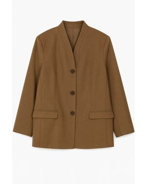 Жакет капучино с добавлением шерсти J1-1005 от byME 