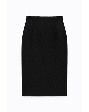 Женская юбка с добавлением  шерсти  035034 черная от LW 