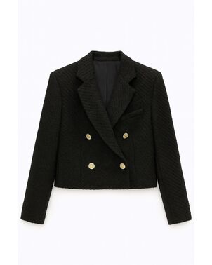 Жакет черный с добавлением шерсти  LW-125042 от LW 