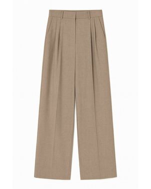 Женские брюки тёмно-бежевые с шерстью MS5307 от  