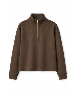 Женская толстовка на замке коричневая-505003 от LW 