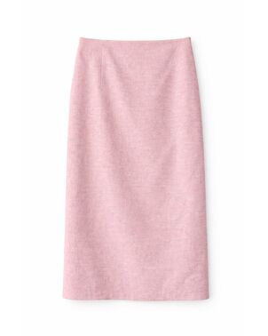 Юбка из хлопка и льна розовая SK6-WS2657-05 от byME 