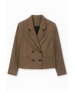 Жакет двубортный коричневый-MS5133 от  