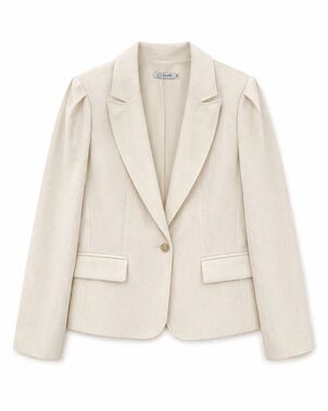 Жакет приталенный в молочном цвете J5-L1002 от byME 