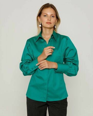 Женская рубашка зеленый цвет Lush Meadow - 8675 от ByME 
