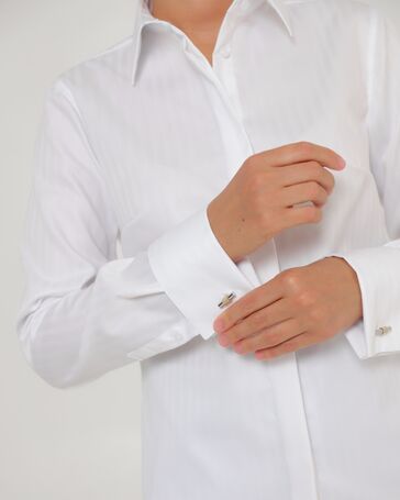 Женская рубашка белая из хлопка-8758 от byME 