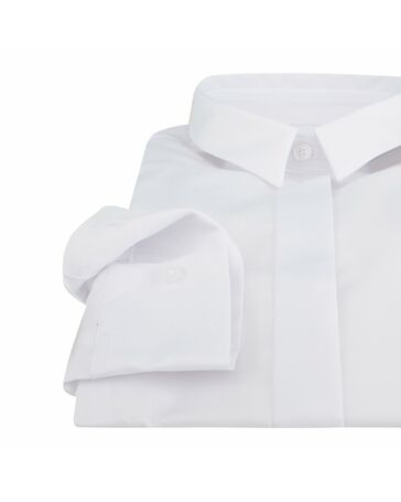 Женская рубашка под пуговицы в белая удлиненная - 7305 от DoubleCuff 