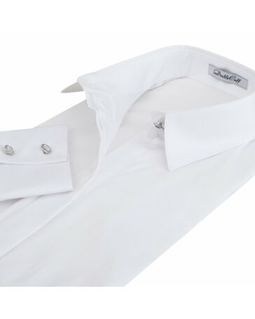 Женская рубашка под пуговицы белая хлопок эластан - 7284 от DoubleCuff 
