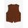 Жилет женский из шерсти мериноса тонкой вязки коричневый от byME 