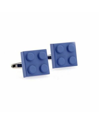 Детские запонки квадратные конструктор голубые - 50022 от  
