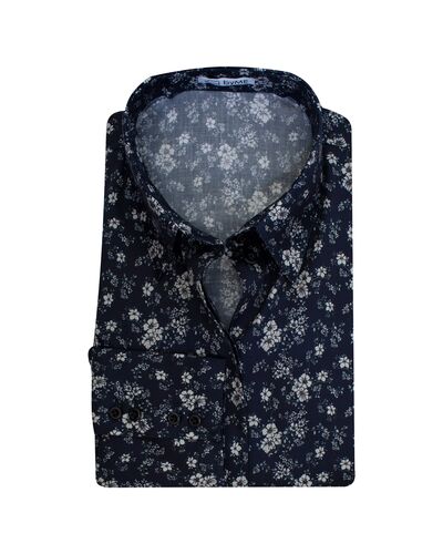 Женская рубашка полуприталенная с высоким манжетом - 8164 от byME 