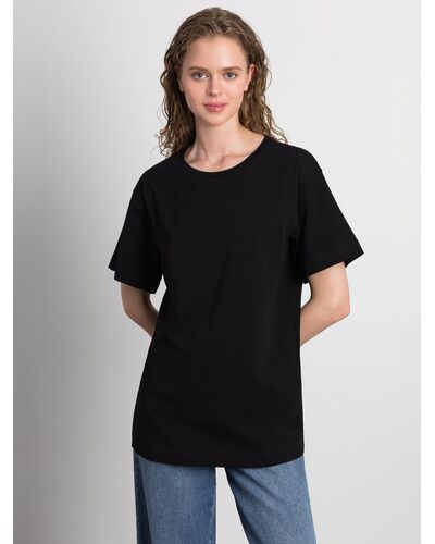 Хлопковая чёрная футболка от byME 