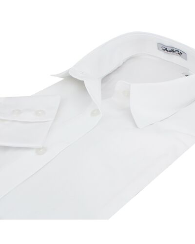 Женская рубашка под пуговицы белая - 7294 от DoubleCuff 