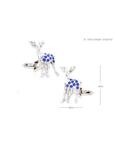 Запонки олени с кристаллами - 190212 от  
