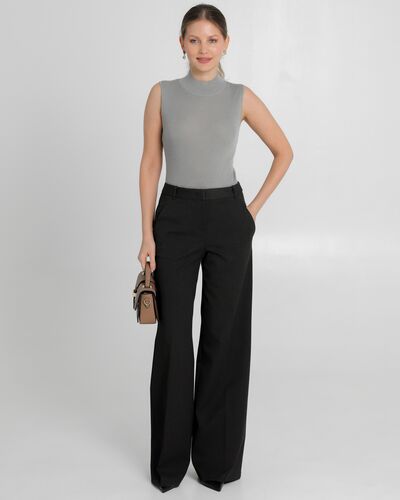 Топ из шерсти мериноса тонкой вязки и шелка Mulberry серый - 02B2430-grey от byME 